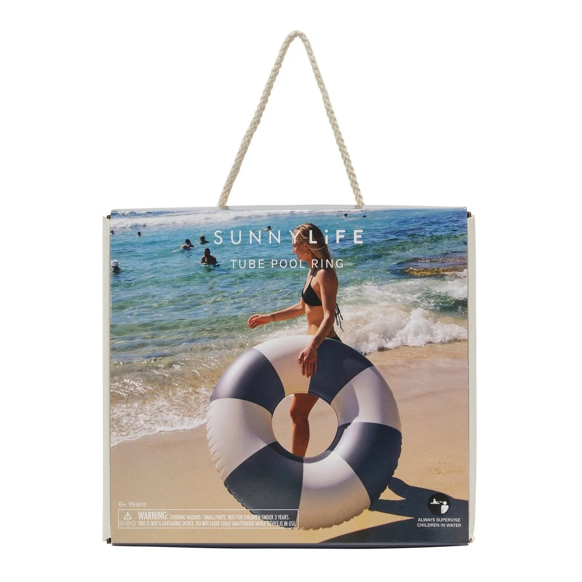 Tube Pool Ring - Navy Stripe - Image 4
