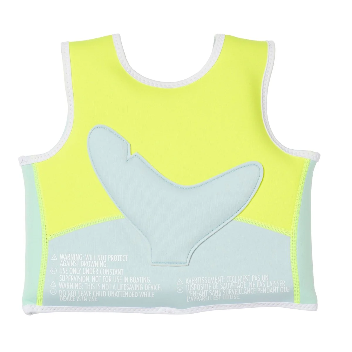 Kids Swim Vest 1-2 - Salty the Shark Neon Yellow - Image 8