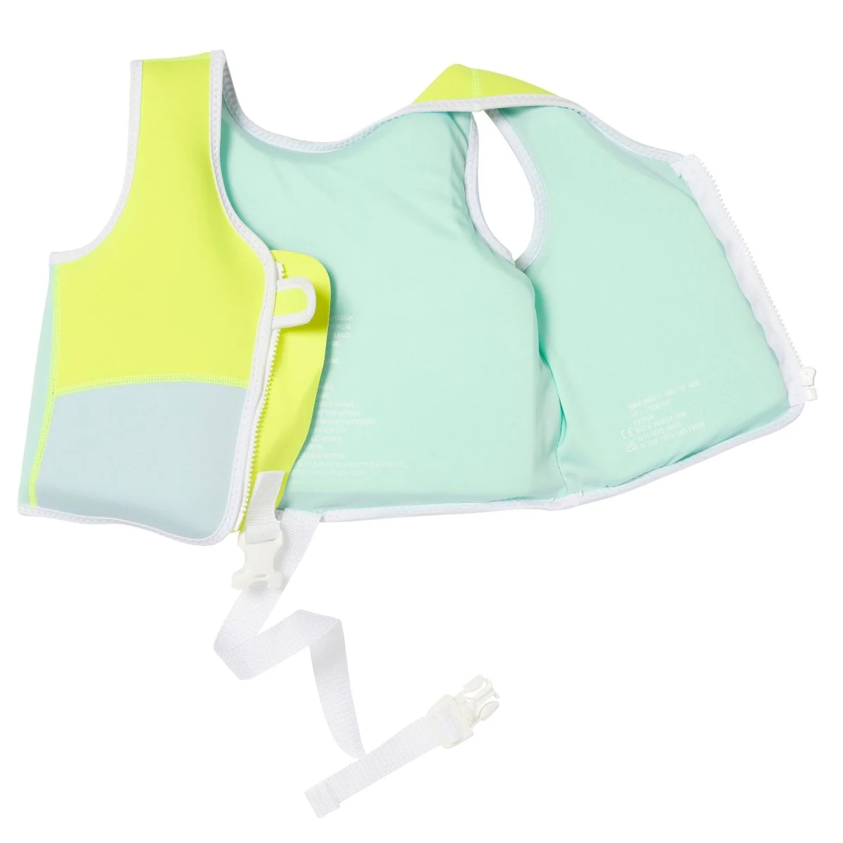 Kids Swim Vest 2-3 - Salty The Shark Neon Yellow - Image 6
