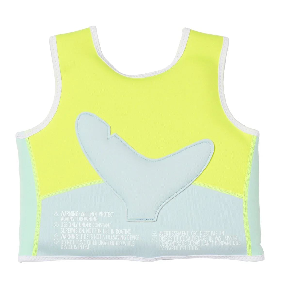 Kids Swim Vest 2-3 - Salty The Shark Neon Yellow - Image 8