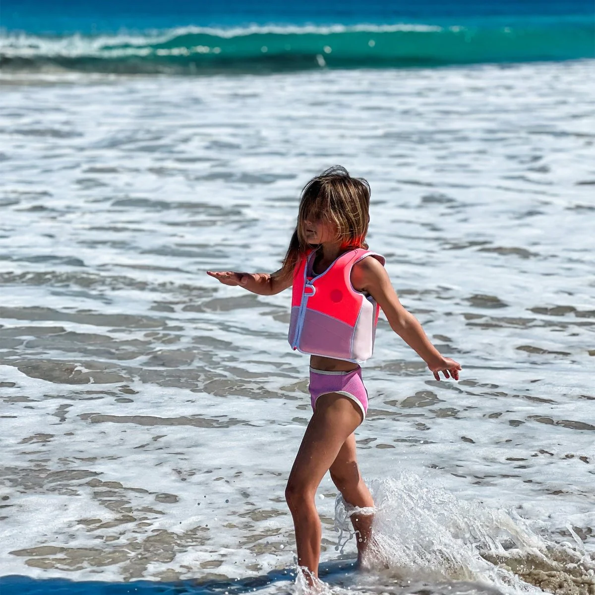 Kids Swim Vest 3-6 - Melody The Mermaid Pink - Image 3