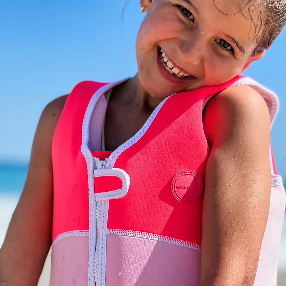 Kids Swim Vest 3-6 - Melody The Mermaid Pink - Image 4