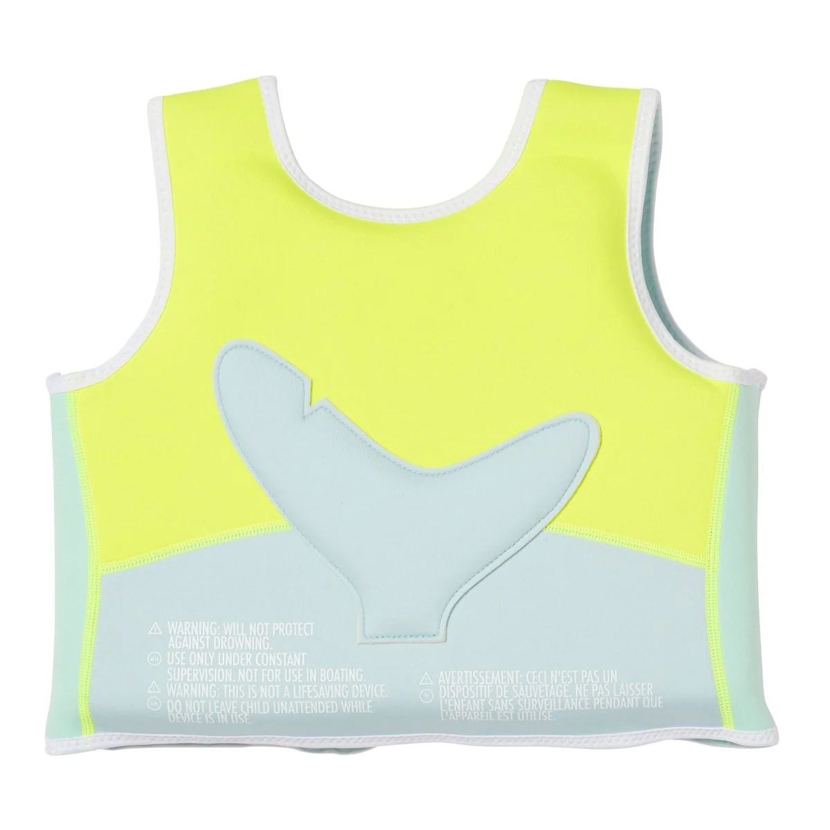 Kids Swim Vest 3-6 - Salty The Shark Neon Yellow - Image 8