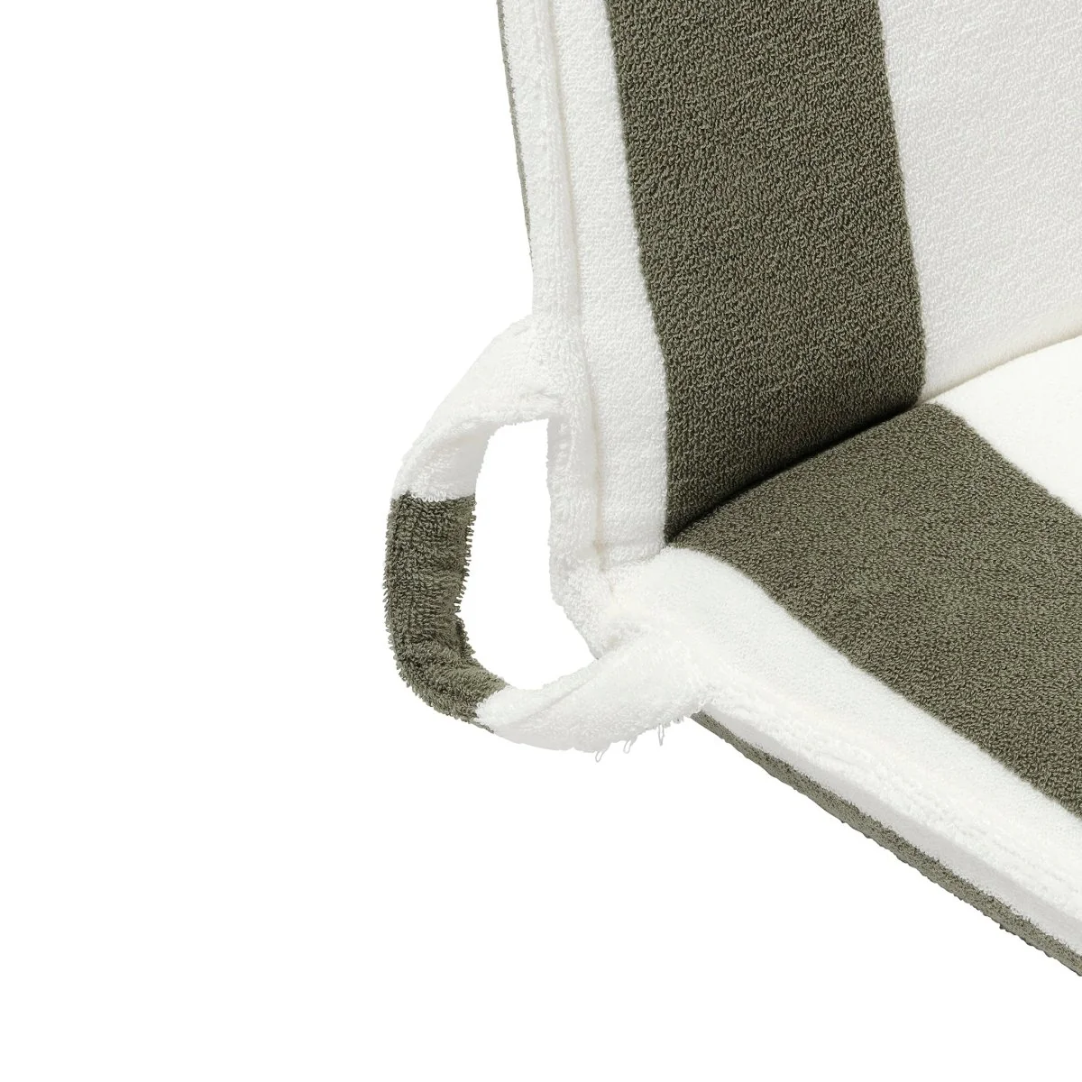 Terry Travel Lounger - Olive Stripe - Image 7