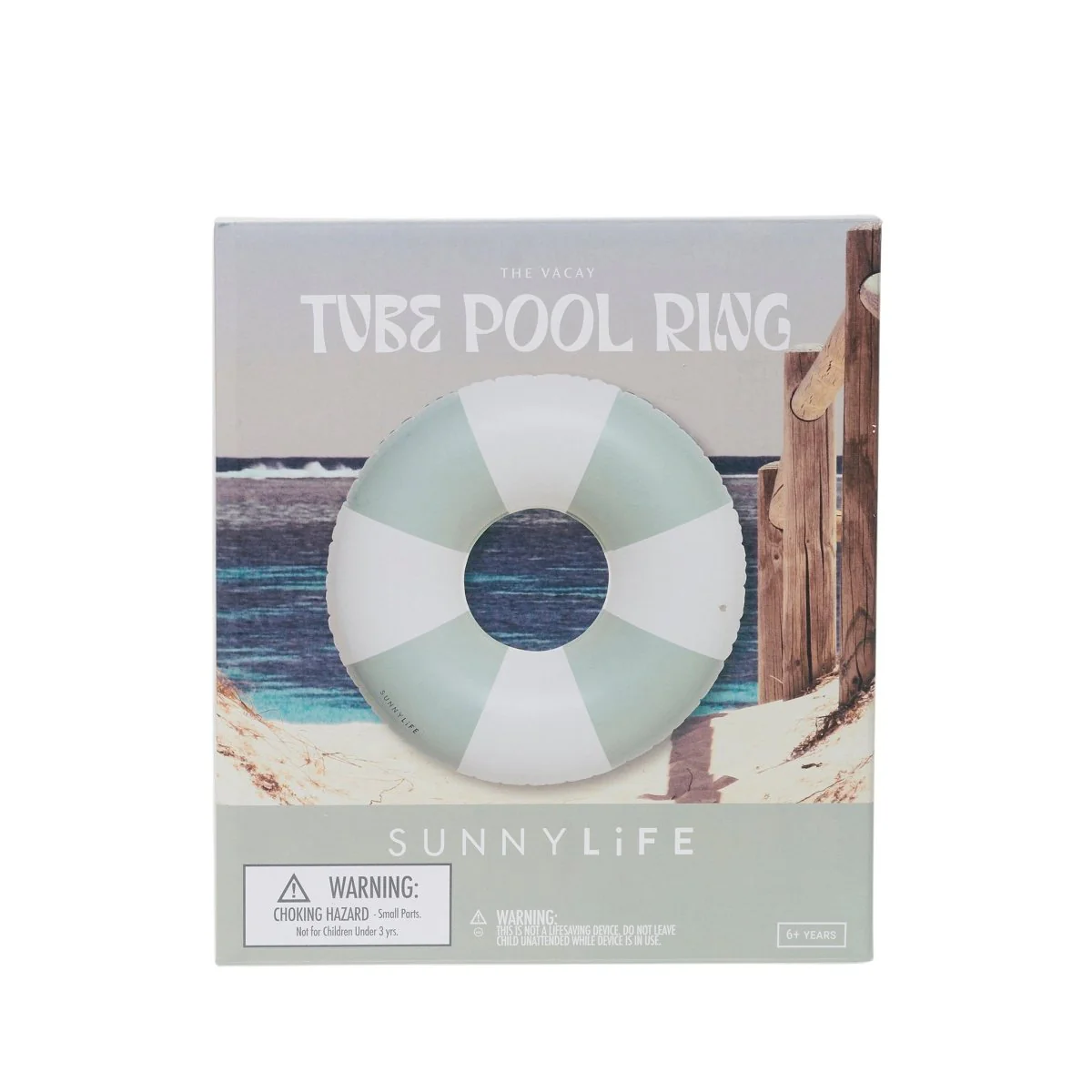 Tube Pool Ring - The Vacay Soft Olive Stripe - Image 9
